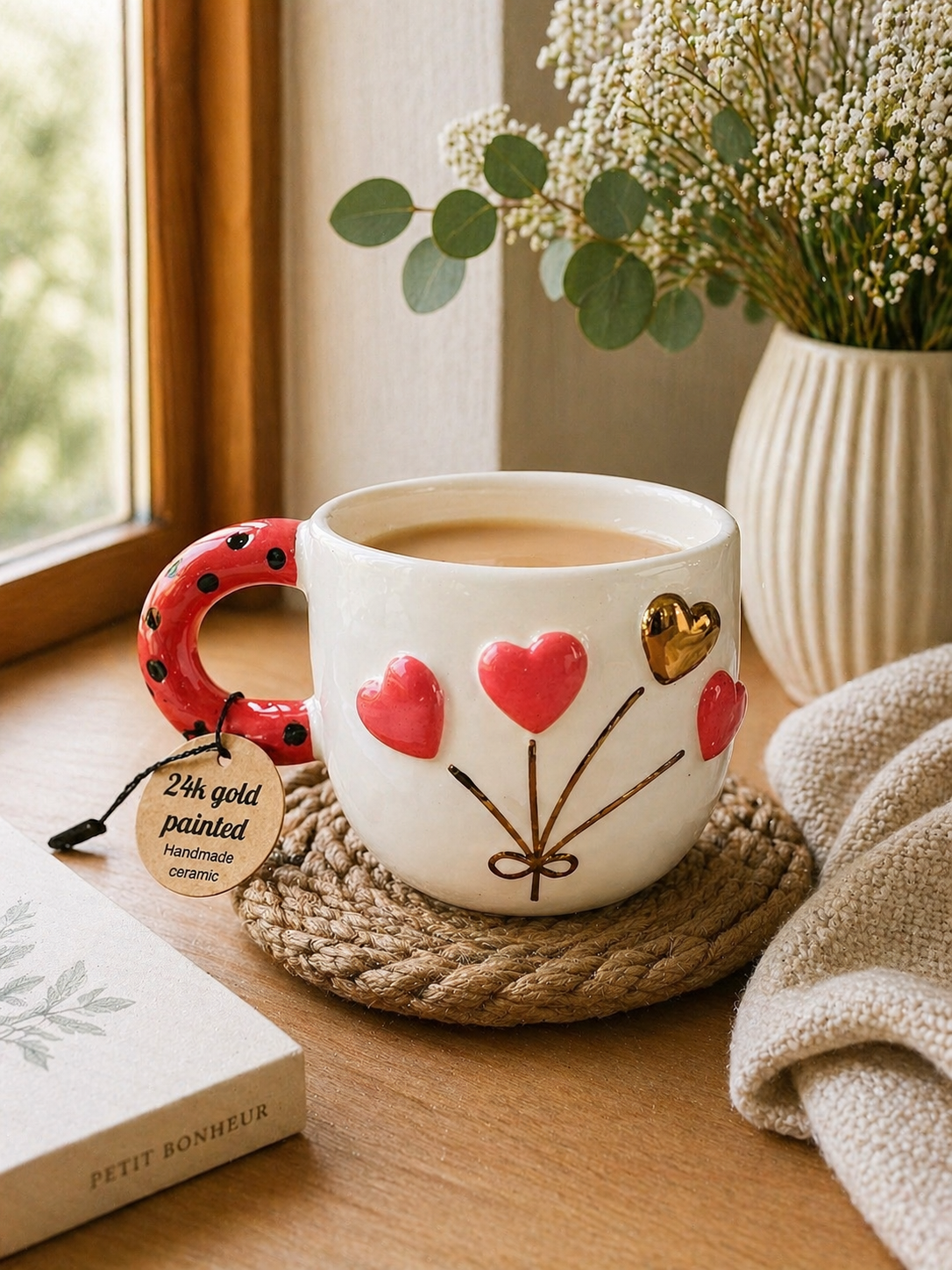 Tasse Bouquet Cœurs Rouges