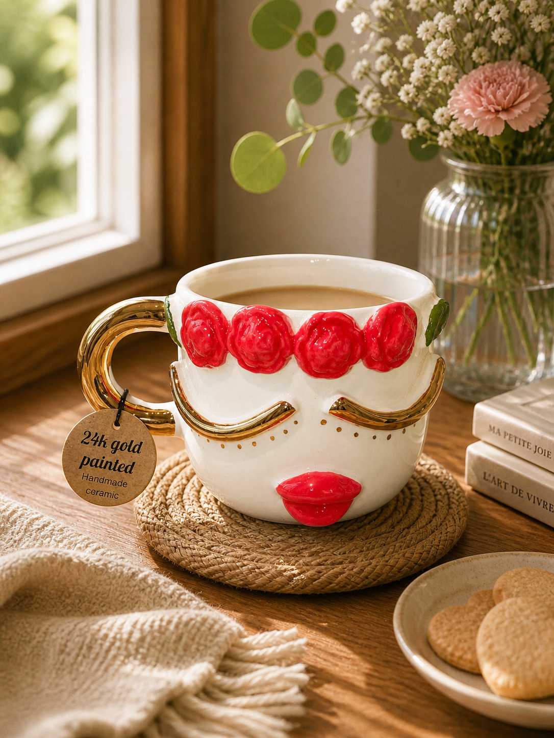 Tasse Visage Guirlande de Roses