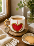 Tasse Gros Coeur Rouge et doré ❤
